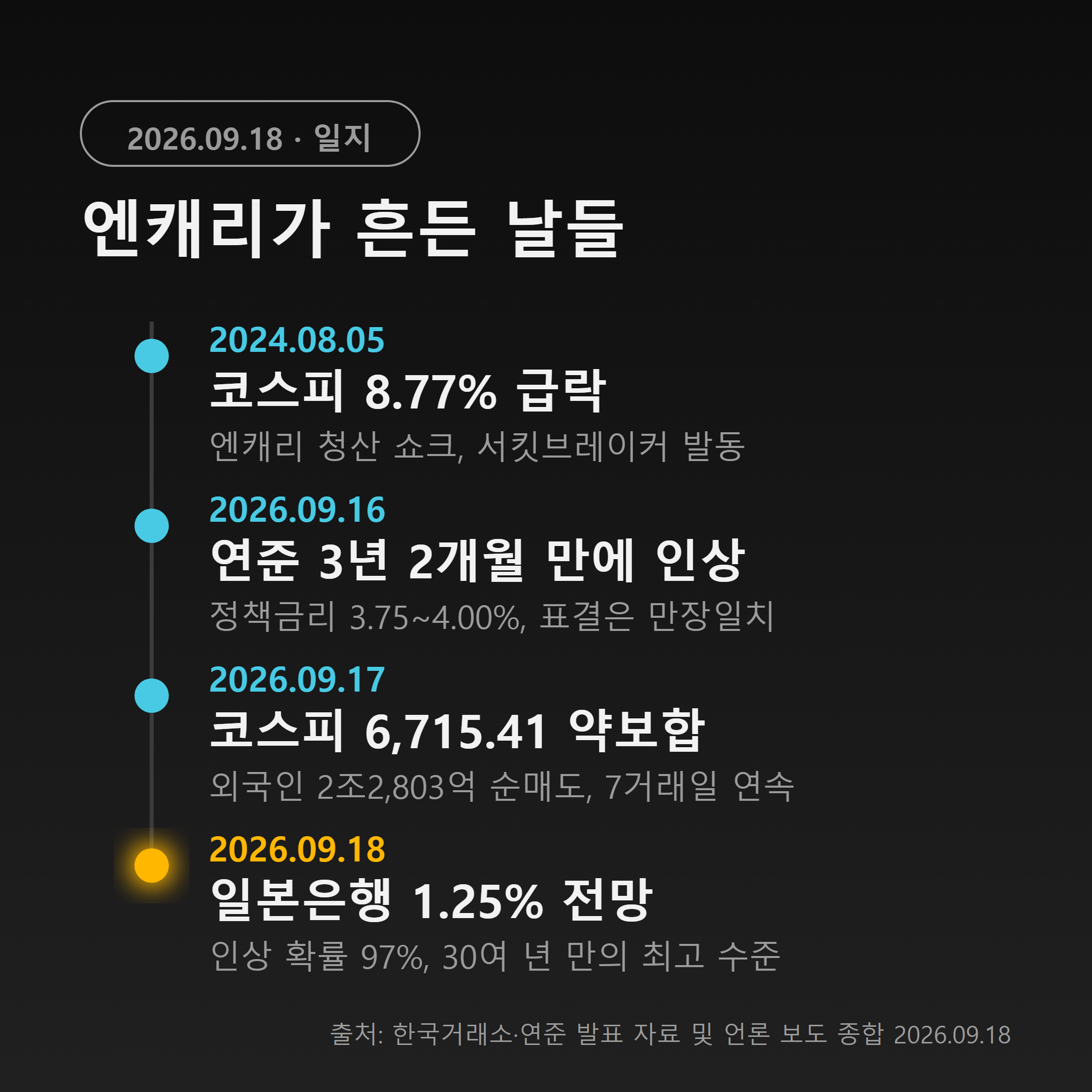 엔캐리 청산 관련 주요 일지